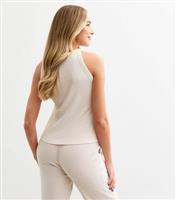 Women's by Zara McDermott Pale Pink Ribbed Vest Rise New Look
