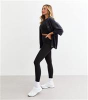 Women's by Zara McDermott Black Active Plain Leggings Rise New Look