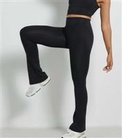 Women's by Zara McDermott Black Flared Active Leggings Rise New Look