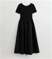 Women's Petite Black 2 in 1 Midi Dress New Look