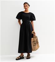 Women's Black Contrast Skirt Midi Dress New Look