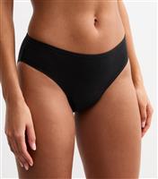 Women's Black Medium Flow Period Brazilian Briefs New Look