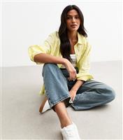 Women's Yellow Daisy Embroidered Cotton Shirt New Look