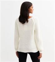 Women's Cream Chunky Knit Jumper Gini London New Look