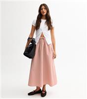 Women's Pink Utility Midi Skirt New Look