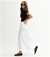 Women's White Pleated Midi Skirt New Look