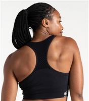 Women's Black Don't Sweat It Medium Impact Sports Bra Dare 2b New Look