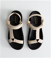 Women's Off White Woven Strap Sandals Vegan New Look