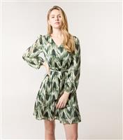 Women's Green Printed Mini Dress Blue Vanilla New Look