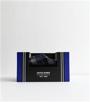 Men's Navy Checked Fleece Lined Slippers Jack & Jones New Look