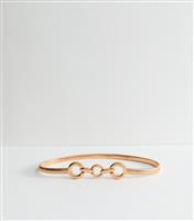 Gold Tone Ribbed Belt New Look