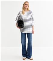 Women's Tall White Soft Touch Striped Top New Look