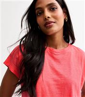 Women's Coral Slit Hem Jersey Top New Look