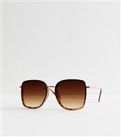 Brown Oversized Square Sunglasses New Look