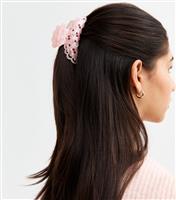 Pink Cherry Print Hair Claw Clip New Look