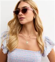Light Pink Cat Eye Sunglasses New Look