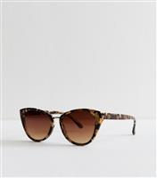 Brown Tortoiseshell Frame Cateye Sunglasses New Look