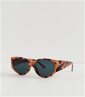 Brown Tortoiseshell Oval Sunglasses New Look