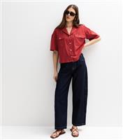 Women's Red Oversized Boxy Fit Shirt New Look
