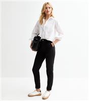 Women's Tall Black Tapered Leg Slim Fit Chino Trousers New Look