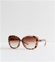 Rust Brown Square Frame Sunglasses New Look