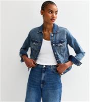 Women's Tall Blue Denim Jacket New Look