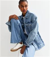 Women's Tall Blue Oversized Denim Jacket New Look