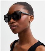 Black Oversized Sunglasses New Look