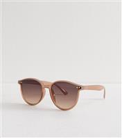 Mink Round Sunglasses New Look