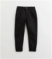 Women's Petite Black Pleated Chino Trousers New Look
