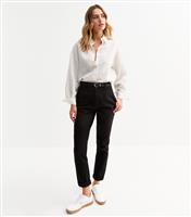 Women's Black Tapered Leg Chino Trousers New Look