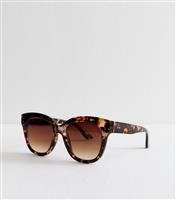 Brown Leopard Pattern Sunglasses New Look