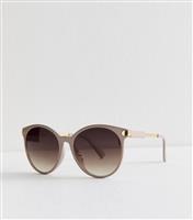 Lilac Round Sunglasses New Look