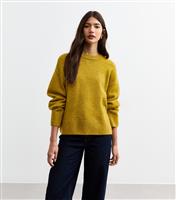 Women's Green Crew Neck Knitted Jumper New Look