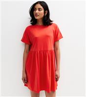 Women's Red Smock Mini Dress New Look