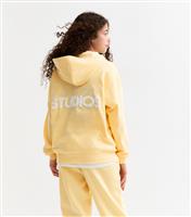 Girls' Yellow Sports 1996 Studios Embroidered Hoodie New Look