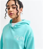 Girls' Turquoise Sports Archives Embroidered Hoodie New Look
