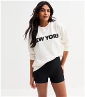 Women's Black Micro Ribbed Cycling Shorts New Look