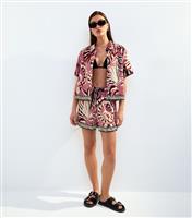 Women's Pink Shell Print Shirt New Look