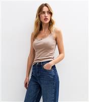 Women's Mink Square Neck Vest New Look