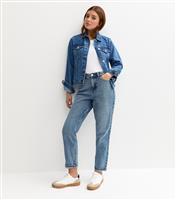 Girls' Blue Mom Jeans New Look