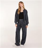 Women's Dark Grey Acid Wash Tracksuit Set Blue Vanilla New Look