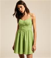 Women's Green Textured Strappy Mini Dress New Look