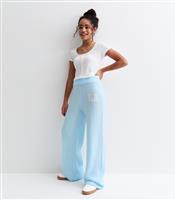 Girls' Blue LA Wide Leg Knitted Joggers New Look