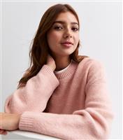 Girls' Pink Oversized Jumper New Look