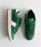 Women's Bright Green Faux Suede Chunky Skater Trainers New Look