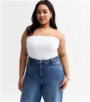 Women's Plus Size White Strapless Boobtube Top Curves New Look