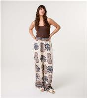 Women's Blue Abstract Print Wide Leg Trousers Blue Vanilla New Look