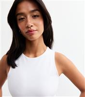Women's Petite White High Neck Bodysuit New Look