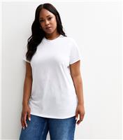 Women's Plus Size White Short Sleeve T-Shirt Curves New Look